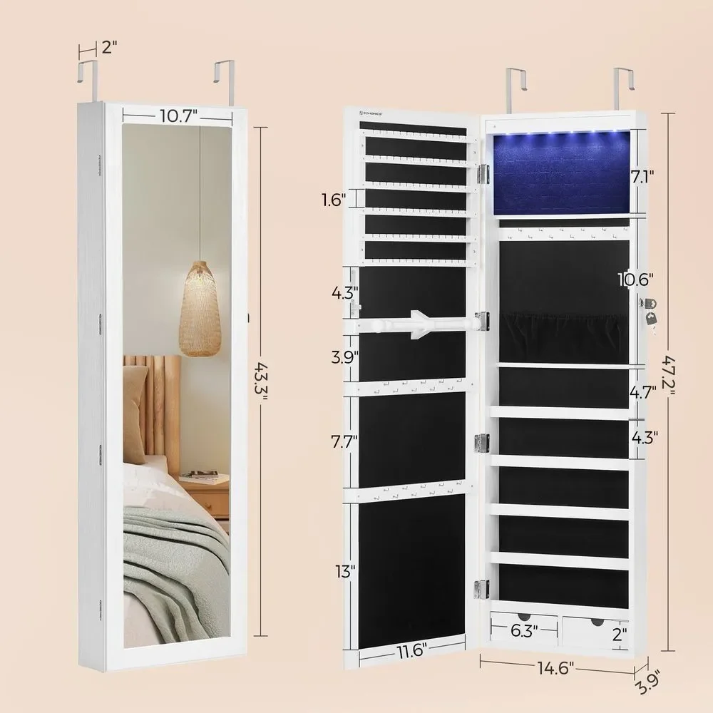 Songmics leds mirror